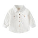 Baby童衣 白色雙口袋襯衫 兒童素色表演服 男童百搭襯衫 88963 product thumbnail 2