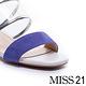 拖鞋 MISS 21 前衛摩登透明PVC麂皮寬帶粗跟拖鞋-紫 product thumbnail 6