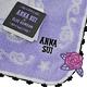 ANNA SUI X BLUE HAMHAM 品牌字母玫瑰刺繡LOGO公仔圖騰小方巾(紫色系) product thumbnail 4