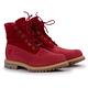 Timberland 女款紅色麂皮翻領中筒靴 product thumbnail 2