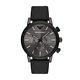 Emporio Armani Luigi 都會菁英三眼時尚手錶 黑色真皮帆布錶帶 46MM AR11409 product thumbnail 2