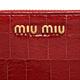 MIU MIU St.Cocco Lux系列漆皮鱷魚紋牛皮拉鍊長夾(櫻桃紅) product thumbnail 6