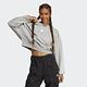 ADIDAS W FI 3S CREW 女長袖上衣-灰-IB8496 product thumbnail 2