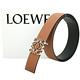 LOEWE Anagram 40mm 雙面用撞色拼接小牛皮腰帶(棕褐x黑色) product thumbnail 5