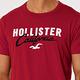Hollister 海鷗 HCO 熱銷刺繡文字海鷗圖案短袖T恤-紅色 product thumbnail 3