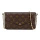 Louis Vuitton Pochette Felicie M61276 經典帆布鍊帶斜背包(桃紅色) product thumbnail 5