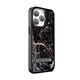 apbs iPhone 15 14系列 軍規防摔鋁合金鏡頭框立架手機殼-大理石敦煌黑 product thumbnail 2