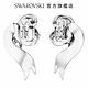 SWAROVSKI 施華洛世奇 Fashion Swan 夾式耳環 非對稱設計, 天鵝, 白色, 鍍白金色 product thumbnail 6