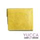 YUCCA -個性雙色系牛皮短夾(活動式卡夾)- 黃色- D0038052030 product thumbnail 3