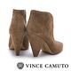 VINCE CAMUTO-麂皮流線V字切口高跟踝靴-絨咖啡 product thumbnail 4