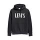 Levis 男款 重磅帽T Serif Logo 春夏形象款 黑色基本款 product thumbnail 3