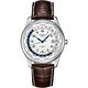 LONGINES 浪琴 官方授權 表巨擘系列世界時區腕錶-白x咖啡色錶帶/42mm L2.802.4.70.3 product thumbnail 2