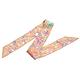 HERMES 經典Isola di Primavera圖騰Twilly絲巾領結(棕色) product thumbnail 3