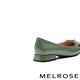 低跟鞋 MELROSE 經典知性飾釦亮感全真皮方頭低跟鞋－綠 product thumbnail 4