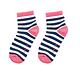 HANG TEN 寬條紋二分之一女襪2雙入組_粉紅藍(HT-022-49) product thumbnail 2