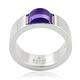 GUCCI 紫色水晶鑲嵌純銀戒指(11號) product thumbnail 2