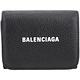 BALENCIAGA 字母印花荔紋牛皮三折短夾(黑色) product thumbnail 2