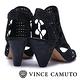 Vince Camuto 編織簍空側繞帶高跟涼鞋-黑色 product thumbnail 5