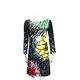 BOUTIQUE MOSCHINO 黑色花朵塗鴉長袖洋裝 product thumbnail 2