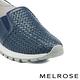 休閒鞋 MELROSE 美樂斯 百搭編織鏤空造型牛皮厚底休閒鞋－藍 product thumbnail 6