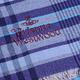 Vivienne Westwood 刺繡字母行星薄羊毛混棉格紋披肩圍巾(藍格) product thumbnail 3