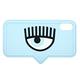 Chiara Ferragni iPhone X/XS 眼睛對話框造型手機保護套(天藍色) product thumbnail 2