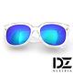 DZ 金屬釘框片 抗UV太陽眼鏡 墨鏡(透框藍綠膜) product thumbnail 4