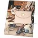 FURLA Sleek 金屬標誌荔紋牛皮三折釦式短夾(裸膚色) product thumbnail 9