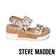 STEVE MADDEN-BRENDA 蛇皮金屬扣環跳色厚底涼鞋-金色 product thumbnail 3