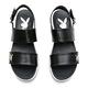 PLAYBOY夏氛簡約修飾寬帶抗震氣墊涼鞋-黑-Y8291CC product thumbnail 3