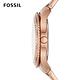 FOSSIL Stella 奢華雙鑽圈經典女錶 玫瑰金不鏽鋼鍊帶 37MM ES5131 product thumbnail 3