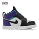 Nike 學步鞋 Sky Jordan 1 TD 黑 白 紫 童鞋 小童 喬丹 魔鬼氈 BQ7196-154 product thumbnail 3