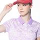 【Lynx Golf】女款純棉雙絲光滿版小碎花花布短袖POLO衫/高爾夫球衫-淺紫色 product thumbnail 3