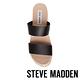 STEVE MADDEN-JOLTED 側邊鬆緊雙粗帶楔型拖鞋-黑色 product thumbnail 6