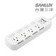 SANLUX台灣三洋防塵蓋轉接延長電源線3孔4座4切1.8M(SYPW-W344DA) product thumbnail 2