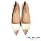 Tino Bellini 優雅方飾光澤質感牛漆皮尖頭平底鞋-藕粉 product thumbnail 4