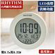 RHYTHM CLOCK 日本麗聲鐘 工業設計溫度顯示LED夜燈圓形電子鬧鐘(白色)/9.2cm product thumbnail 3