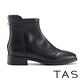 TAS 柔軟皮質百搭顯瘦低跟短靴 黑色 product thumbnail 3