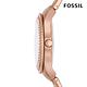 FOSSIL Stella 璀璨雙鑽圈花卉女錶 玫瑰金不鏽鋼鍊帶 37MM ES5192 product thumbnail 3