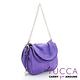 YUCCA - 熱銷款多彩俏麗鏈帶牛皮包 - 紫色-C8033473C77 product thumbnail 2