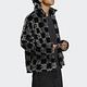 adidas 外套 男款 中性 毛絨外套 三葉草 國際碼 AOP FUR JACKET 黑灰 HR3453 product thumbnail 4