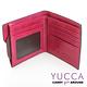 YUCCA -個性雙色系牛皮短夾(活動式卡夾)- 桃紅色- D0038012030 product thumbnail 6