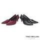 Tino Bellini 巴西進口牛皮優雅V弧線尖頭跟鞋-酒紅 product thumbnail 6