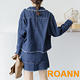 流蘇牛仔外套+A字裙套裝 (藍色)-ROANN product thumbnail 2
