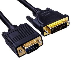 Bravo-u  DVI 24+5 (公) to VGA(公) 雙磁環影像轉接線_3M