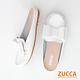 ZUCCA-雙朵結車縫平底拖鞋-白-z6818we product thumbnail 4