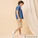 GIORDANO 男裝夏日棉麻短袖襯衫-13 中藍 product thumbnail 4