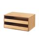日本霜山 桌上用木質雙層抽屜收納櫃 product thumbnail 2