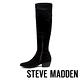 STEVE MADDEN-JESTIK經典素面麂皮長靴-黑色 product thumbnail 2