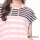 CHICA 亮麗輕甜撞色條紋連帽設計上衣(2色) product thumbnail 5